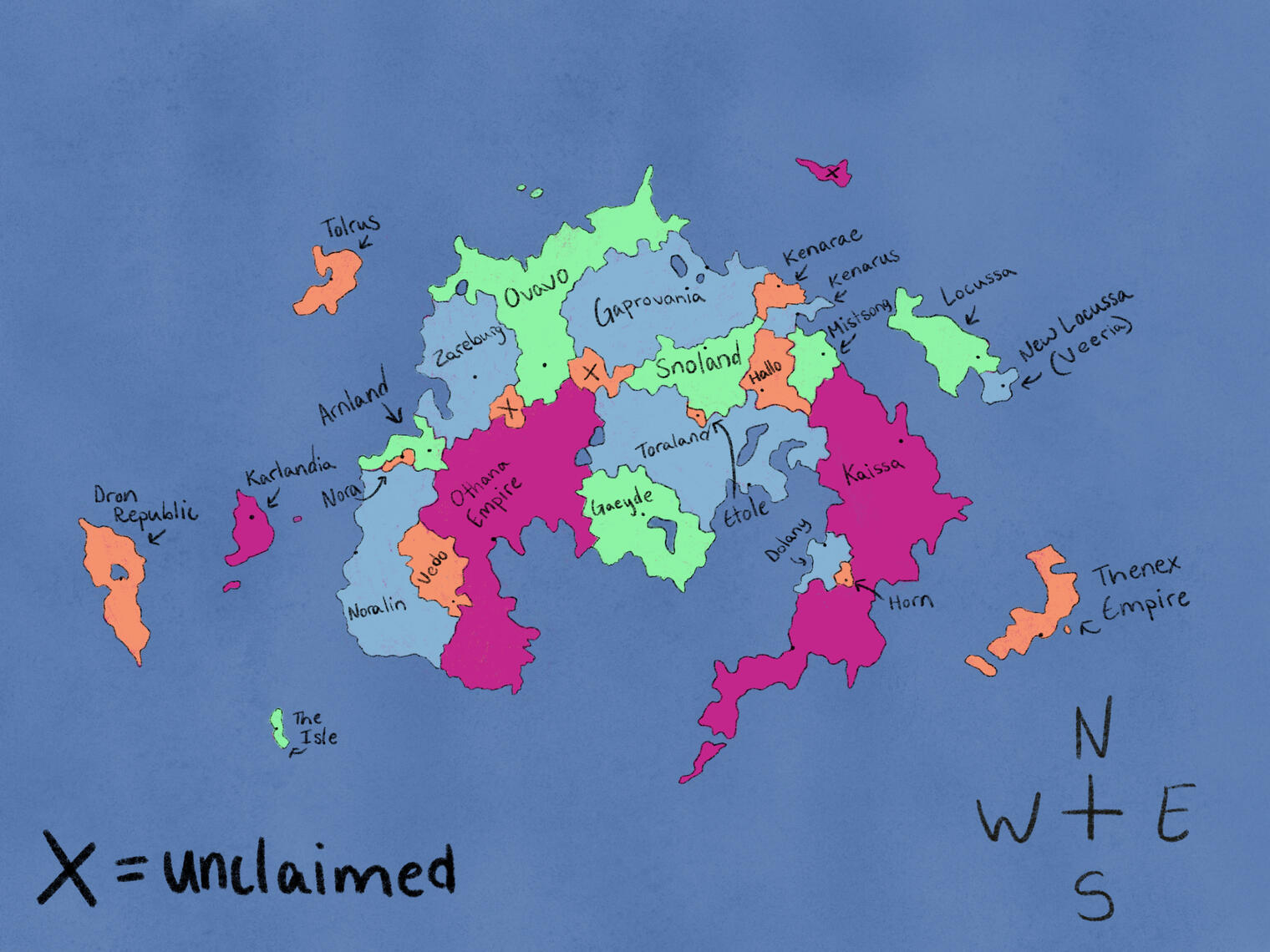 Adesin political map