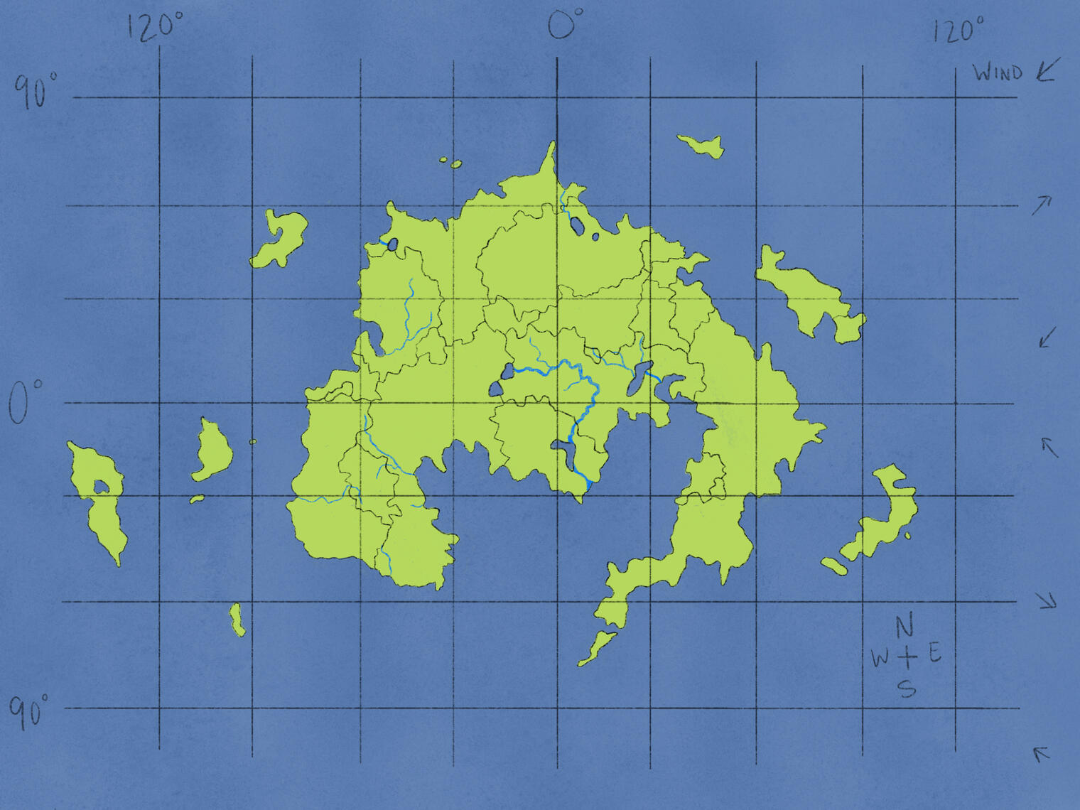 Adesin coordinates map